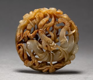 A piece of Hetian jade tile