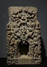 A piece of Tang Dynasty bluestone Buddha shrine