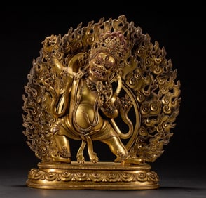 A bronze gilt Buddha statue