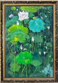 A frame of an oil painting by Wu Guanzhong