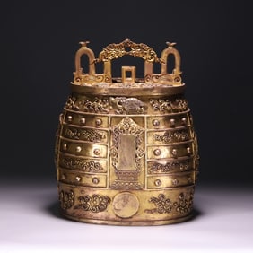 A Kangxi court gilt bronze chime