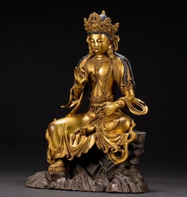 A bronze gilt Buddha statue