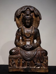 A bluestone carved image of the Buddha of Gandhara