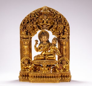 A bronze gilt Buddha statue