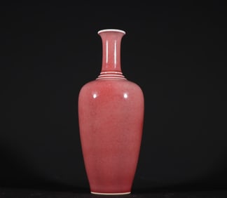 A piece of Qing Dynasty Kangxi cowpea red willow leaf bottle