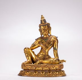 A bronze gilt Buddha statue