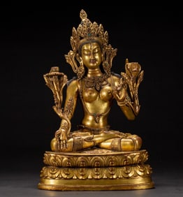A bronze gilt Buddha statue