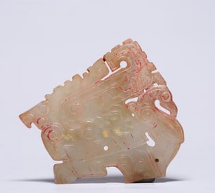 A piece of Hetian jade god bird jade pendant from the Shang and Zhou dynasties
