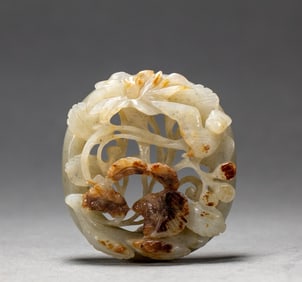 A piece of Hetian jade tile