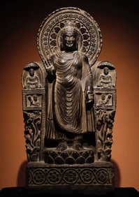 A bluestone carved image of the Buddha of Gandhara