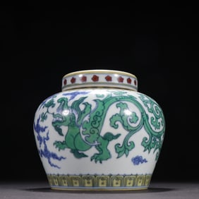 A piece of Ming Chenghua Doucai Kui dragon pattern Tianzi jar