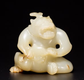 A piece of Hetian Jade Beast