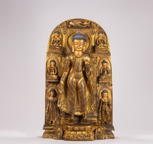 A bronze gilt Buddha statue