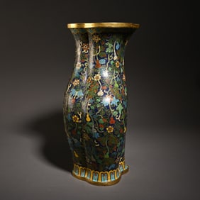 An old collection of cloisonné enamel entwined flowers ornaments