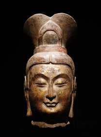 Northern Wei Dynasty bluestone gold Guanyin head