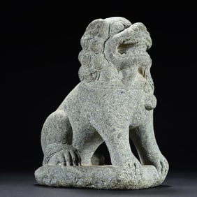 Desk Small Stone Lion Ornament