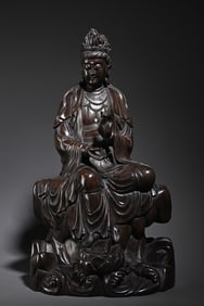 Agarwood Guanyin study ornaments