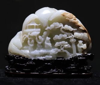 One piece of the five sons Dengke white jade Shanzi