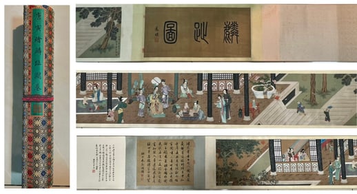 Tang Yinlin's toe picture fine volume on silk