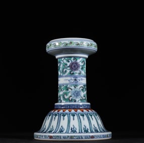 An old collection of Qing Dynasty bucket color flower arrangement