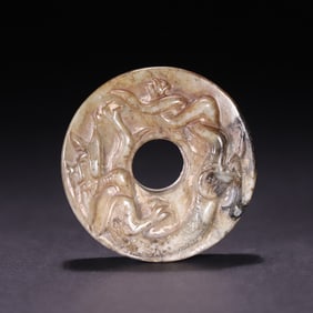 An old collection of ancient jade dragons