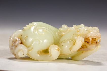 A piece of Hetian Jade Beast