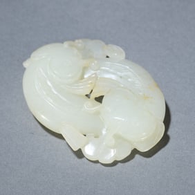 A piece of Hetian jade seed material auspicious more than carved pieces