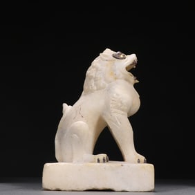 An old collection of white marble ornaments