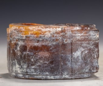 A piece of ancient jade brown