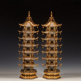 A piece of gilded pagoda