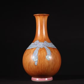 Qing Dynasty pastel pottery into a treasure to play "Tang Ying style" bamboo glazed jade pot spring