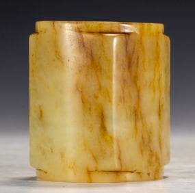 A piece of ancient jade brown