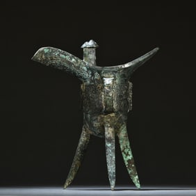 An old collection of bronze beast pattern cup