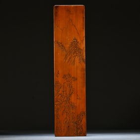An old collection of double-sided landscapes, poems, bamboo carvings, rulers
