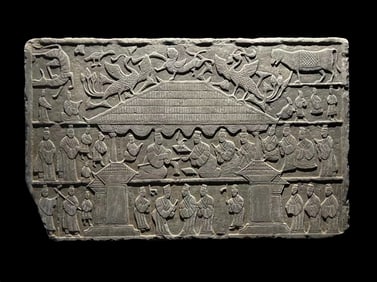 Han Dynasty bluestone drawing plate