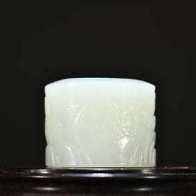 A piece of Hetian jade landscape painting wrench