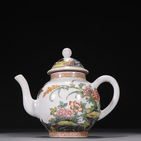 One piece pastel floral pattern teapot