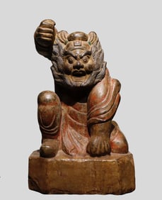 Qing Dynasty bluestone painted Zhong Kui ornaments