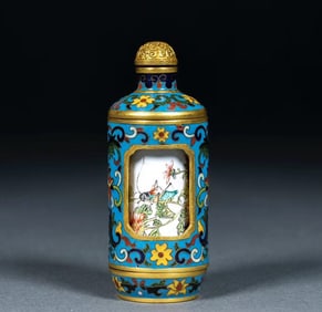 Qing Yongzheng copper gilt cloisonné enamel inlay enamel turn