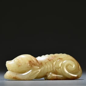 A piece of Hetian Yuwangcai carving