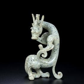 A piece of old collection Hetian Yulong