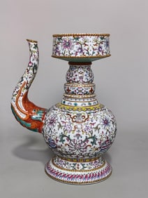 A piece of Daqing Dao light year made pastel dark eight immortals entwined branch lotus spray bar