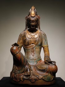 Tang Dynasty bluestone painted Guanyin