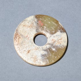 A piece of ancient jade phoenix bird pattern jade