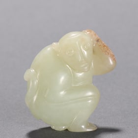 Ming Hetian jade monkey