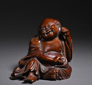 Boxwood Maitreya Buddha study room ornaments