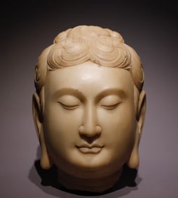 Northern Qi white marble Buddha head