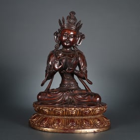 Qing Dynasty agarwood Bodhisattva statue