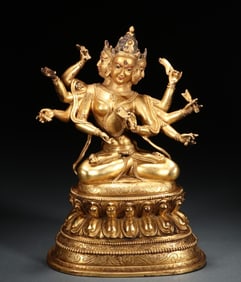 Bronze gilt Buddha statue ornaments