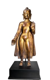 A thirteenth-century standing statue of the Buddha of the Marat dynasty